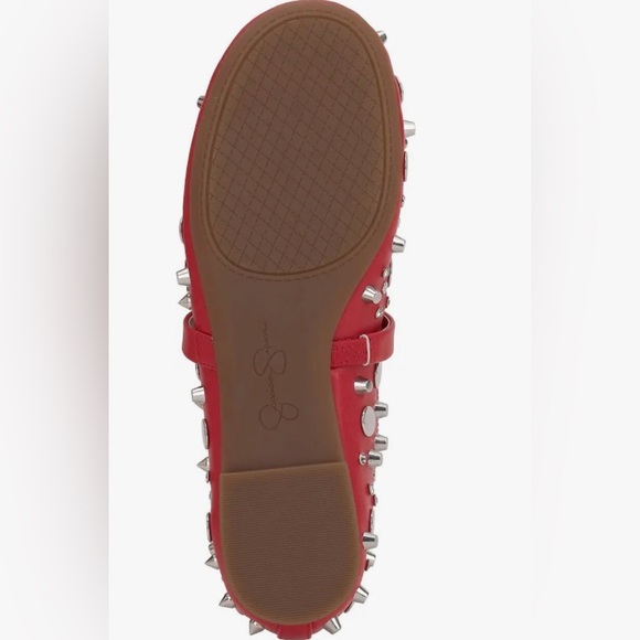 Jessica Simpson red Azalina Studded Mary Jane Ballet Flats size‎ 11 brand new - Picture 12 of 12
